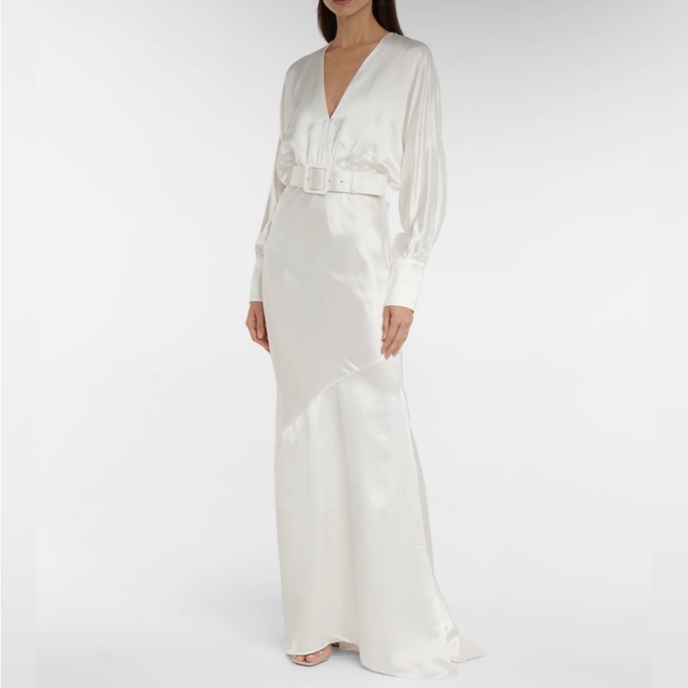 Rebecca Vallance Bridal Florent Belted Satin Gown